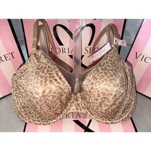 Victorias Secret Bra Body By Victoria Unlined Demi 38D Cheetah